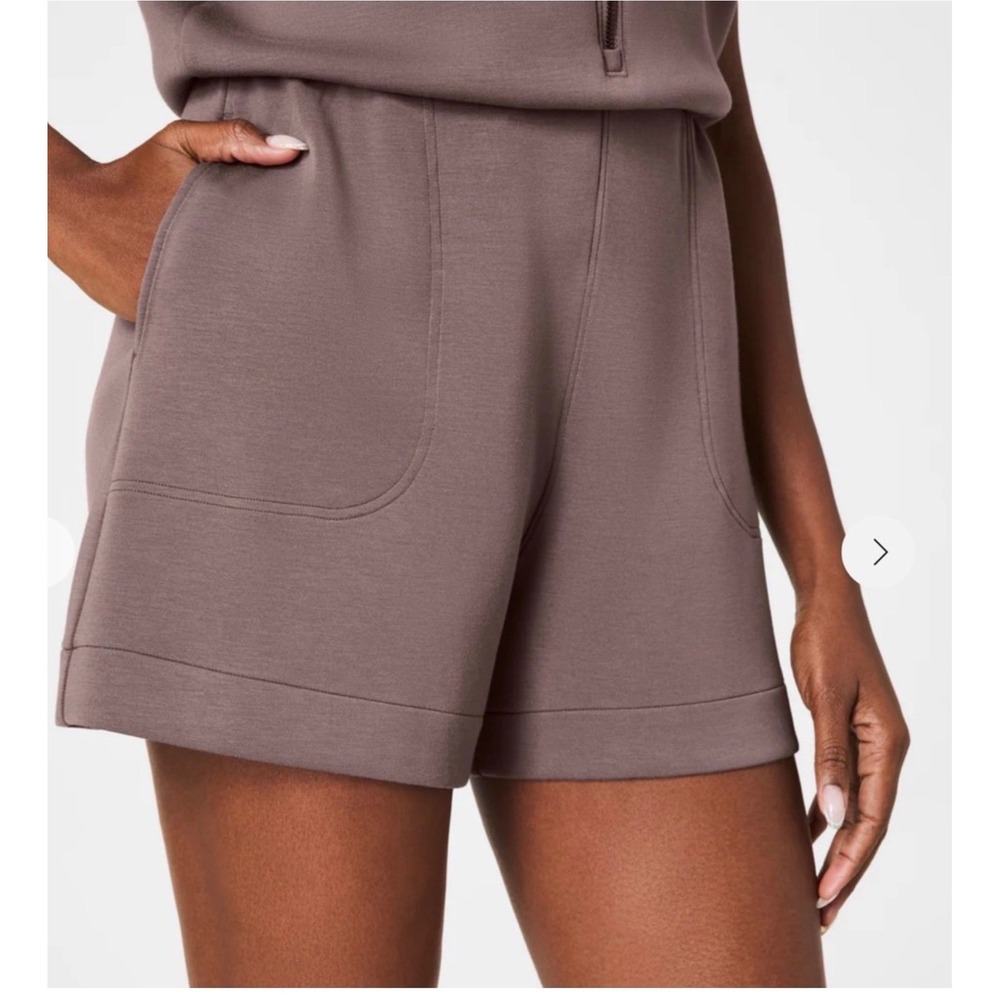 Spanx AirEssentials Half Zip Romper Smoke Small Womens Short Sleeve NWT (I) - Picture 8 of 8